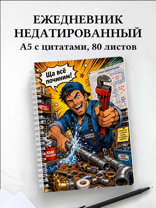 Ежедневник недатированный сантехника