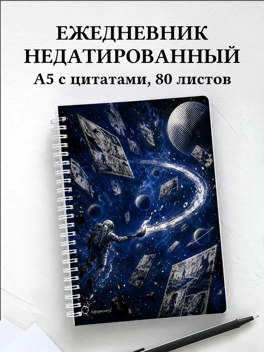 Ежедневник недатированный Комиксы с мотивирующими цитатами