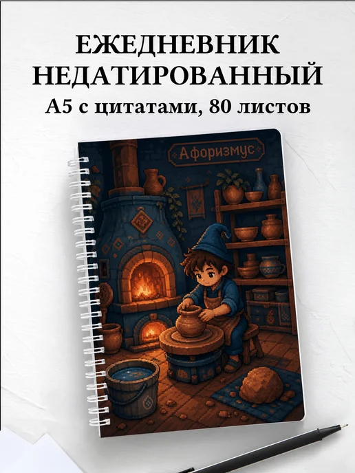 Ежедневник недатированный гончара с мотивирующими цитатами