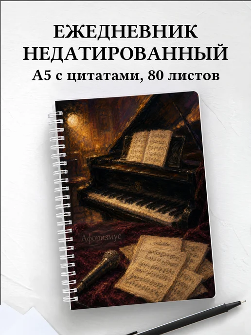 Ежедневник недатированный Вокал с мотивирующими цитатами