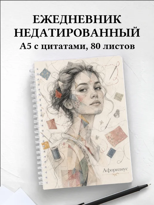 Ежедневник недатированный Пэчворк с мотивирующими цитатами