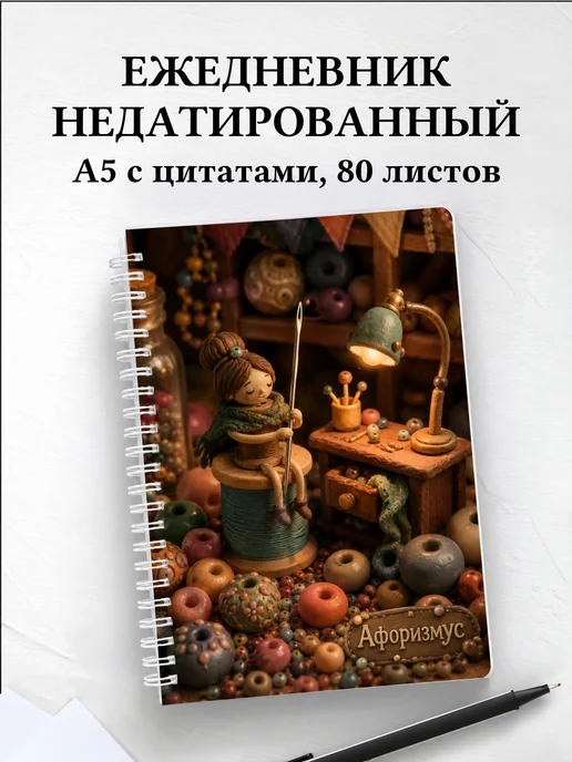 Ежедневник недатированный Бисер с мотивирующими цитатами