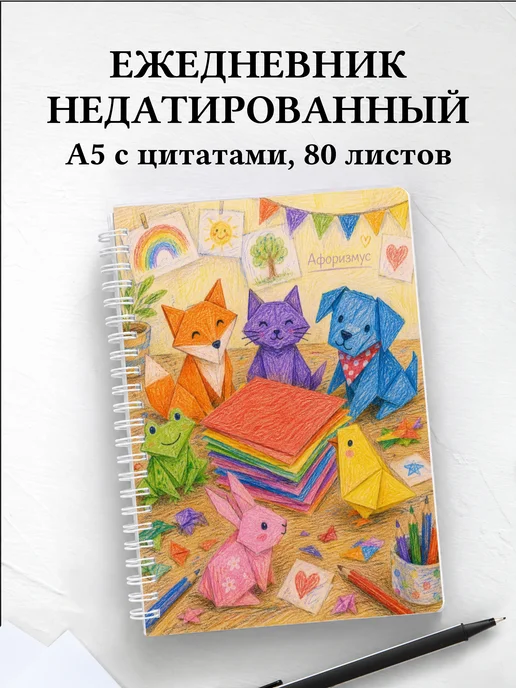 Ежедневник недатированный Оригами с мотивирующими цитатами