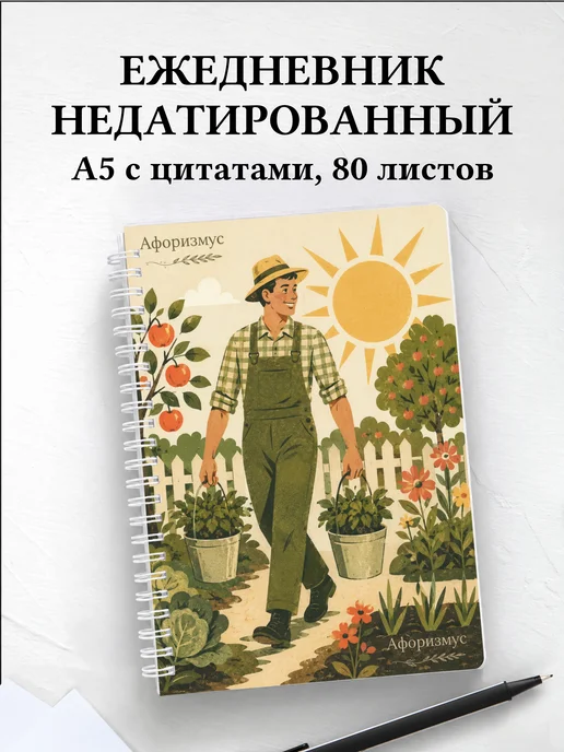Ежедневник недатированный садовода с мотивирующими цитатами
