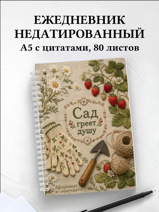 Ежедневник недатированный садовода с мотивирующими цитатами
