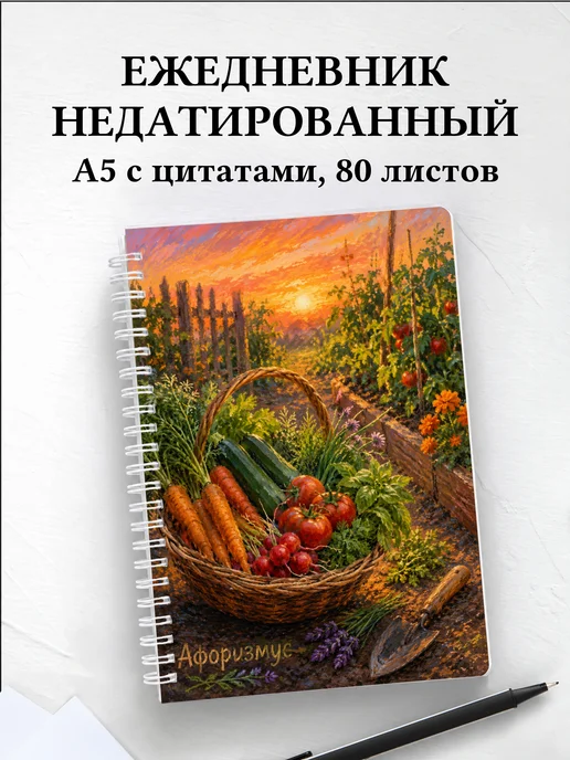 Ежедневник недатированный садовода с мотивирующими цитатами