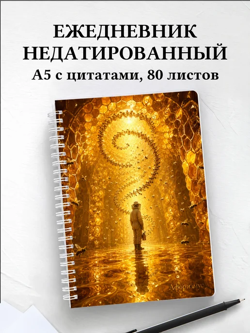 Ежедневник недатированный пчеловода с мотивирующими цитатами