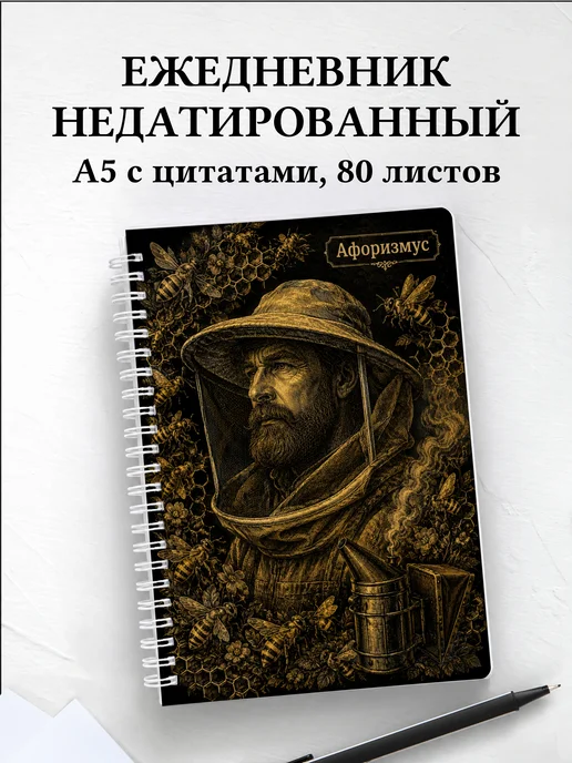 Ежедневник недатированный пчеловода с мотивирующими цитатами