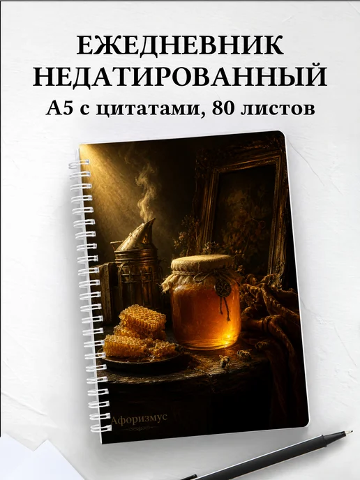 Ежедневник недатированный пчеловода с мотивирующими цитатами