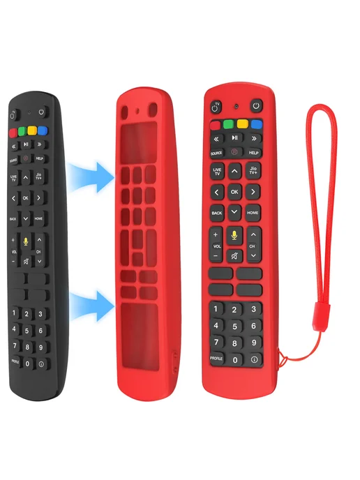 Гибкий силикон для Jio TV, светло-синий для Jio, красный, фото 4