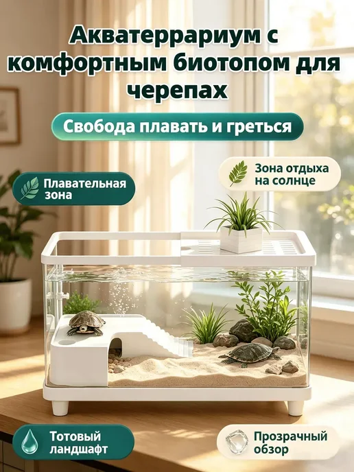 аквариум для черепах красноухих, красный, фото 3