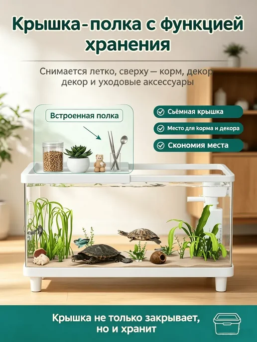 аквариум для черепах красноухих, красный, фото 4