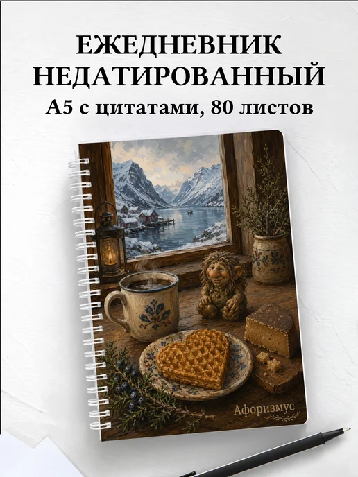 Ежедневник недатированный Норвегия с мотивирующими цитатами