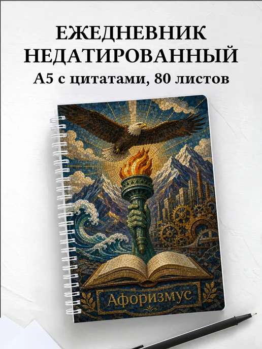 Ежедневник недатированный Америка с мотивирующими цитатами