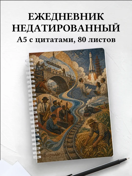 Ежедневник недатированный Америка с мотивирующими цитатами