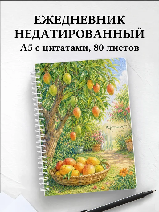 Ежедневник недатированный Манго с мотивирующими цитатами