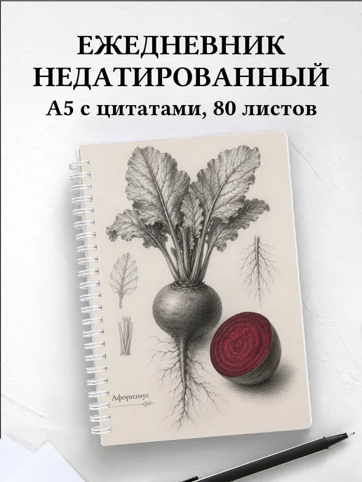 Ежедневник недатированный Свекла с мотивирующими цитатами