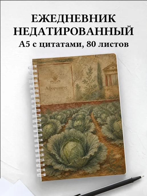 Ежедневник недатированный Капуста с мотивирующими цитатами