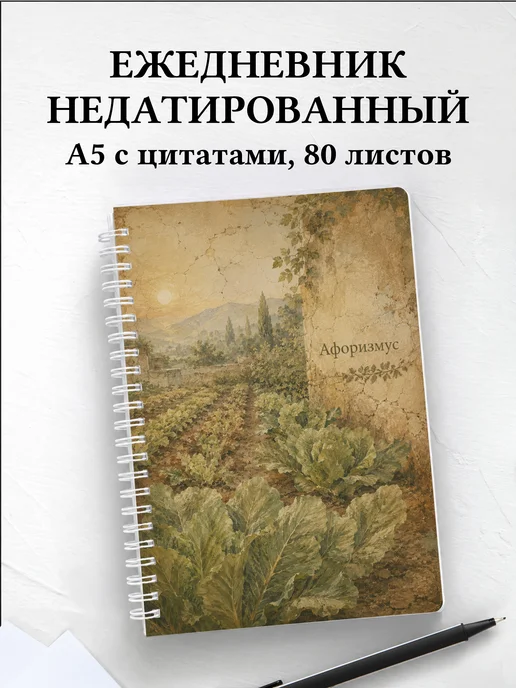 Ежедневник недатированный Салат с мотивирующими цитатами