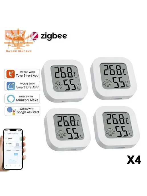 Датчик температуры и влажности Zigbee 3.0 Tuya, вариант, фото 3