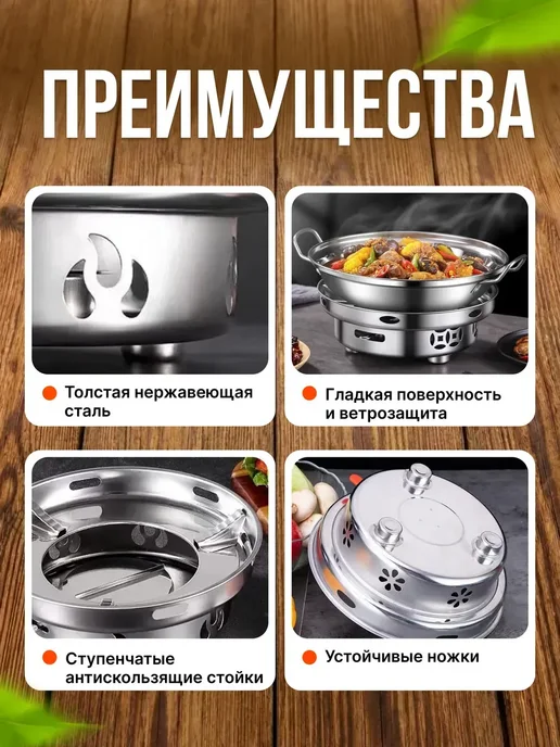 Горелка для сухого горючего, серый, фото 4