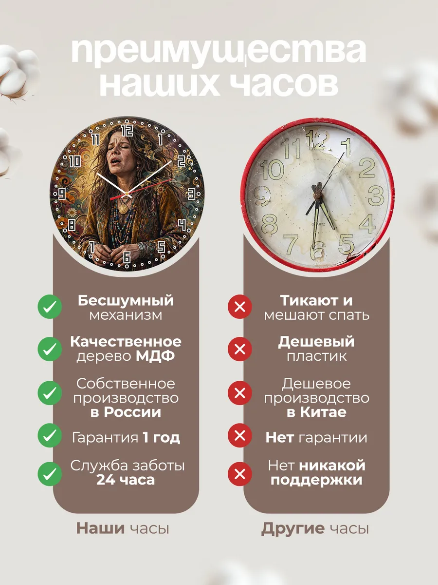 Часы настенные "Дженис Джоплин" — фото 2