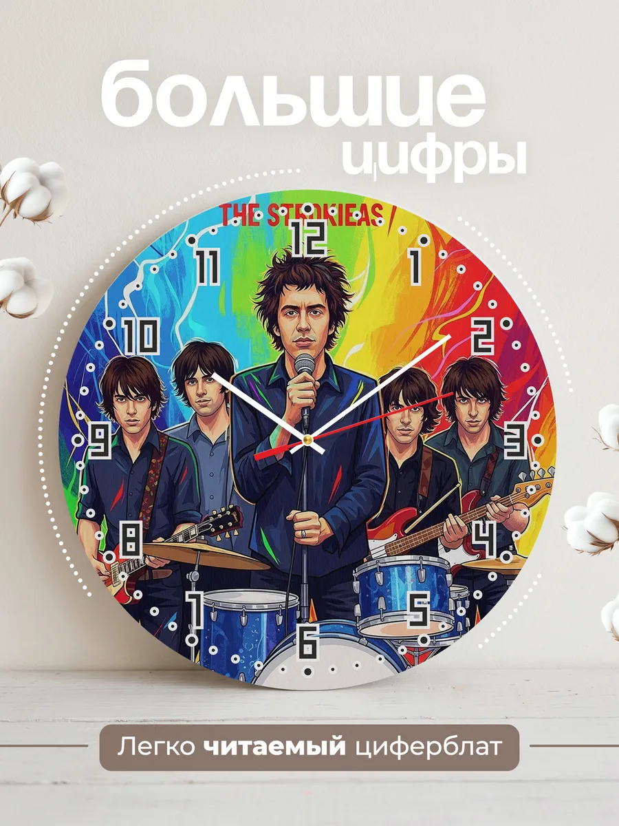 Часы настенные "Группа The Strokes" — фото 4