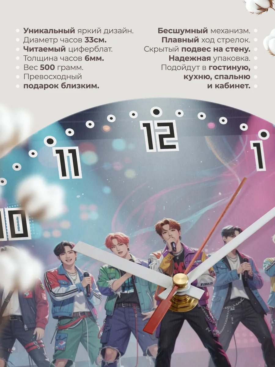Часы настенные "Группа Victon" — фото 3