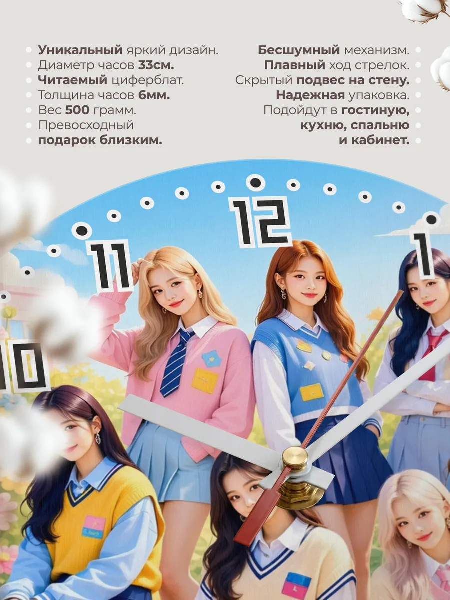 Часы настенные "Weeekly K-pop" — фото 3