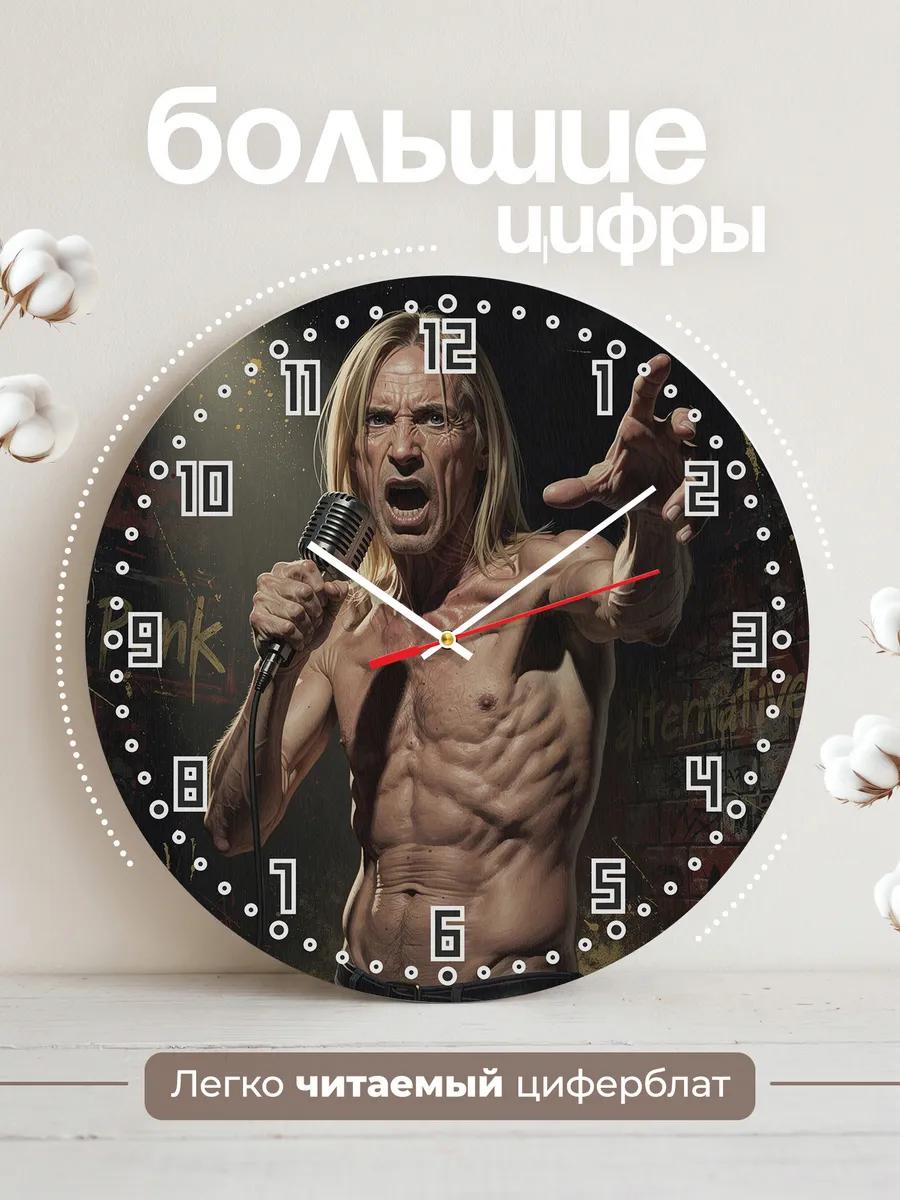 Часы настенные "Iggy Pop и The Stooges" — фото 4
