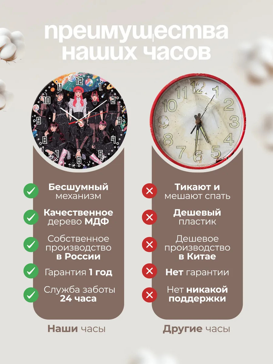 Часы настенные "WJSN (Cosmic Girls)" — фото 2