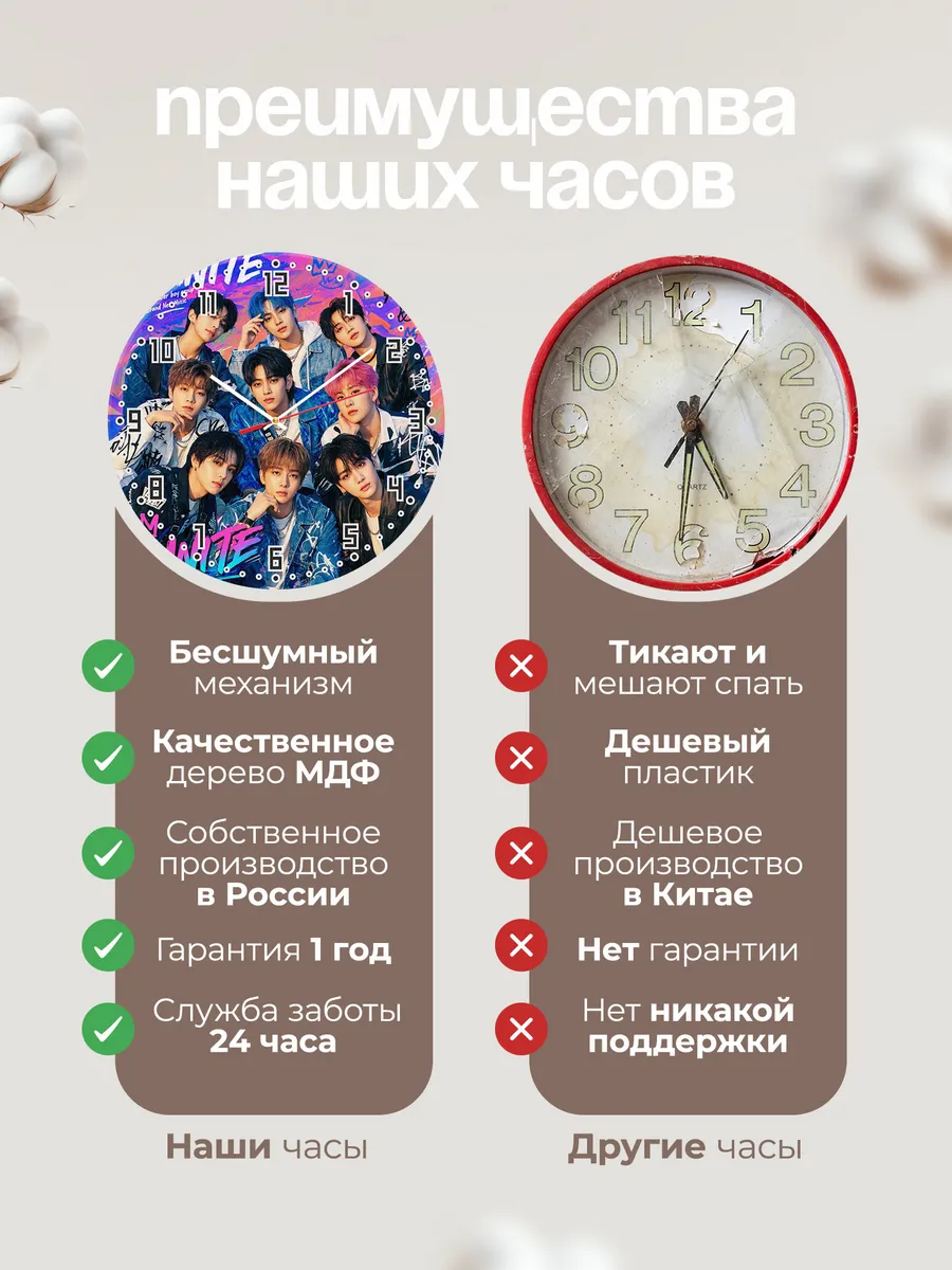 Часы настенные "Younite" — фото 2