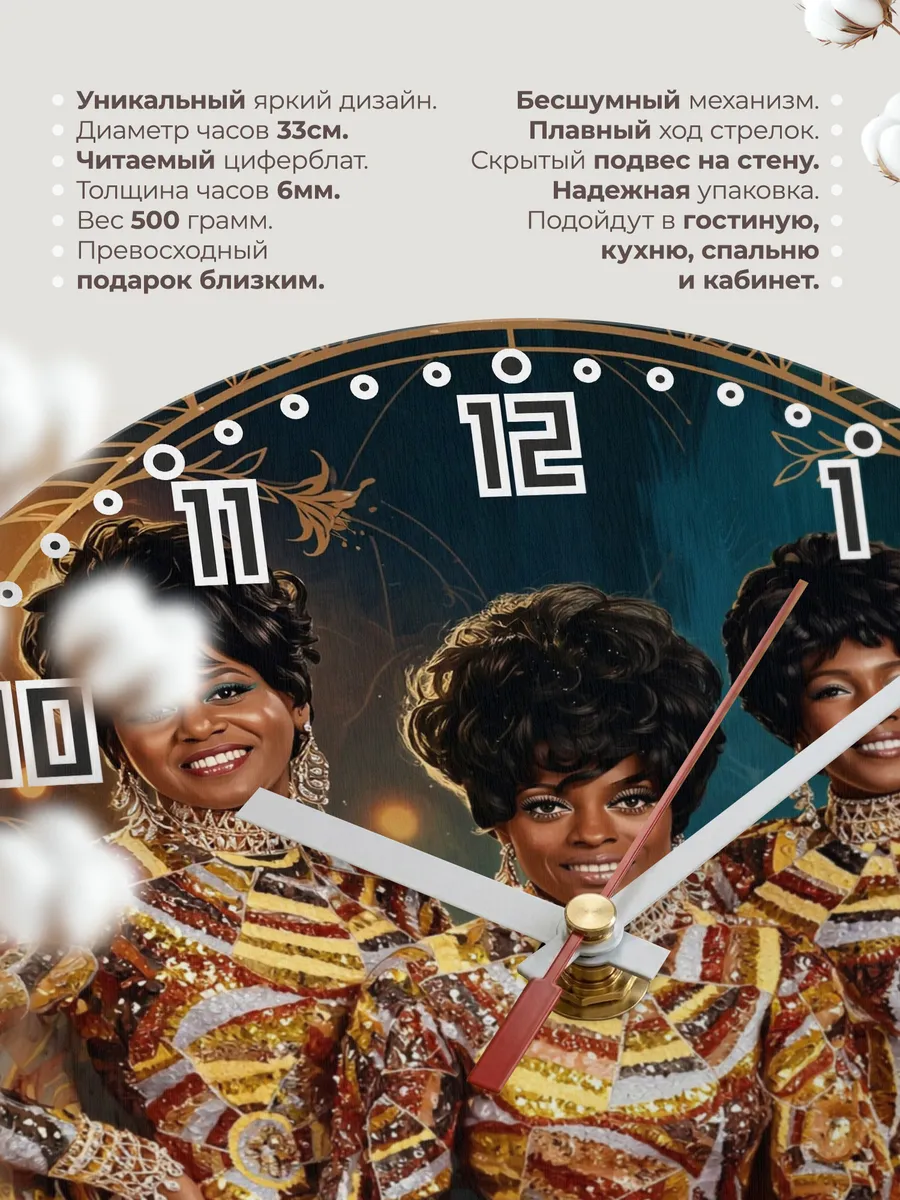 Часы настенные "The Supremes" — фото 3