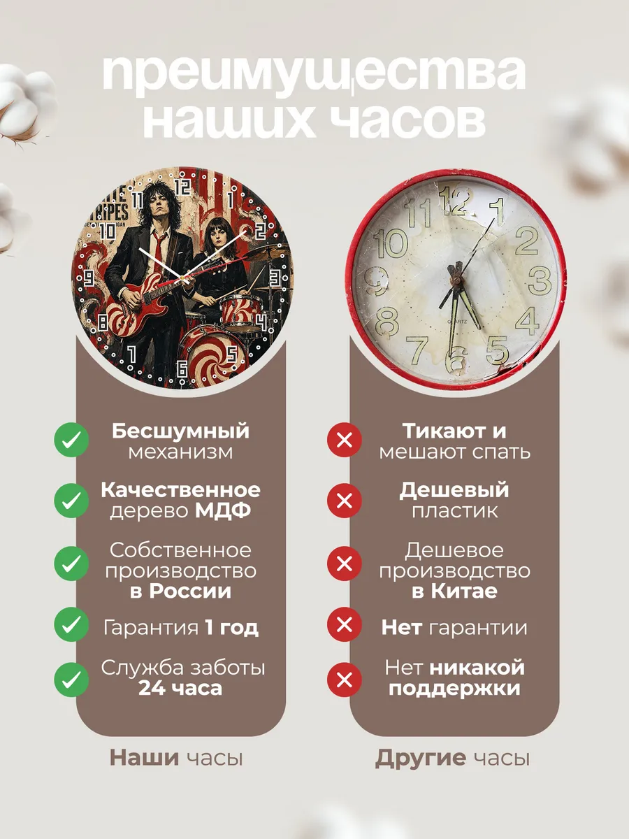 Часы настенные "The White Stripes" — фото 2