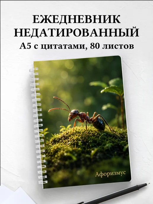 Ежедневник недатированный Муравей с мотивирующими цитатами