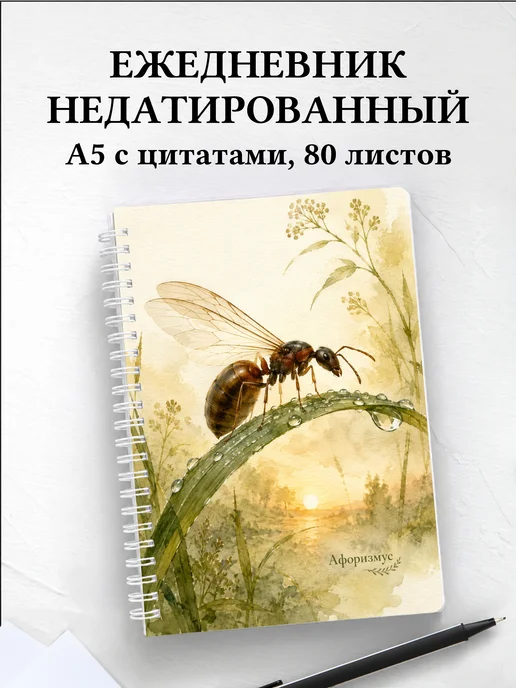 Ежедневник недатированный Муравей с мотивирующими цитатами