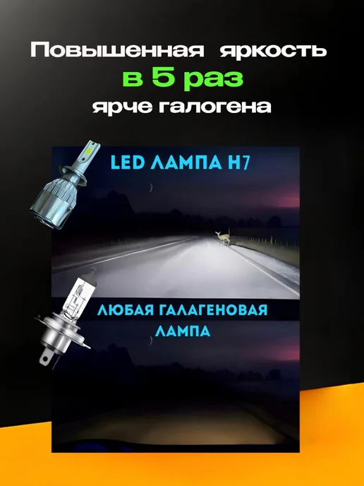 LED-LUX Новые LED H7 светодиодные лампы для автомобиля, вариант, фото 5