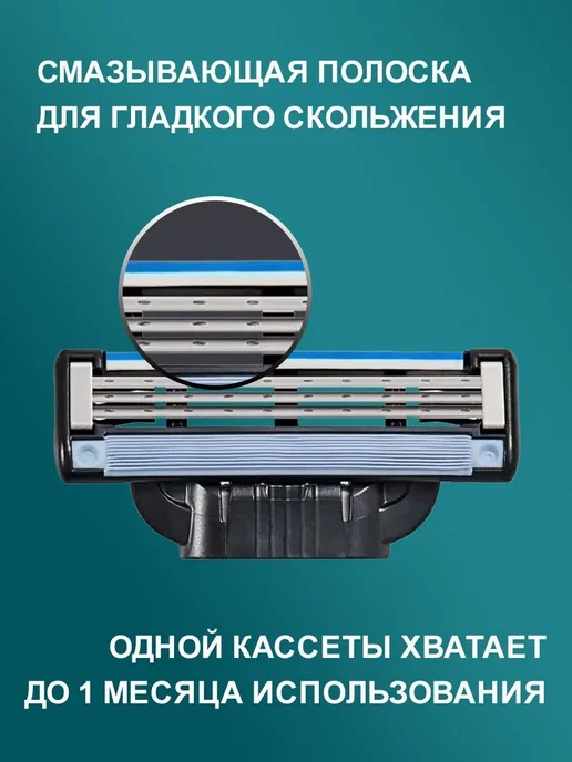 8 сменных лезвий для бритья, совместимые с Mach3 8 шт, 8 шт, фото 2