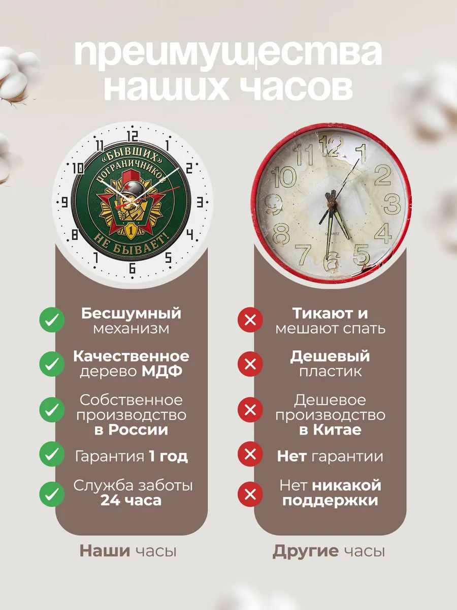 Часы настенные "Военная эмблема солдат анфас" — фото 2