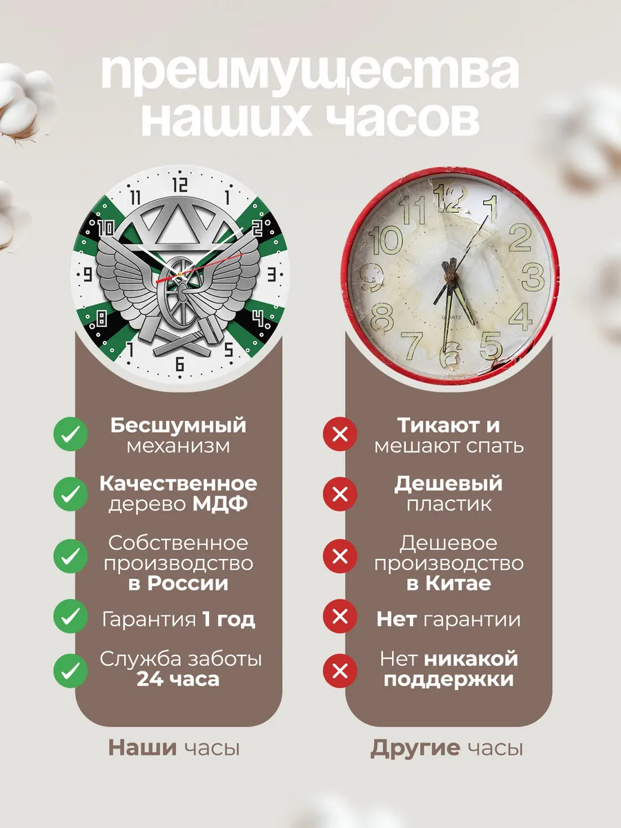 Часы настенные "ЖД войска эмблема" — фото 2
