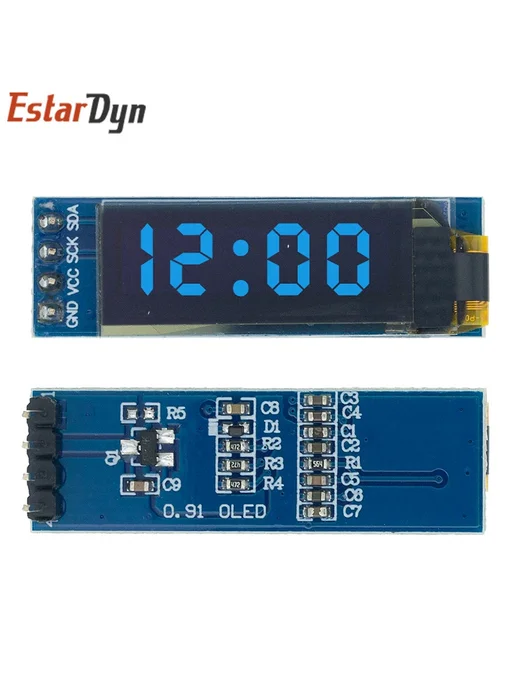 Estardyn 0.91" OLED дисплей синий 128x64, 128x64