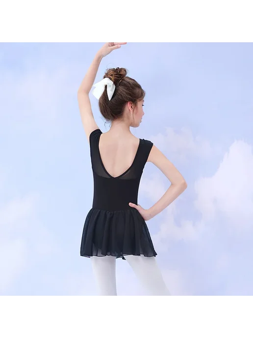 DayDance Балетное платье для девочек черное, черный, фото 5
