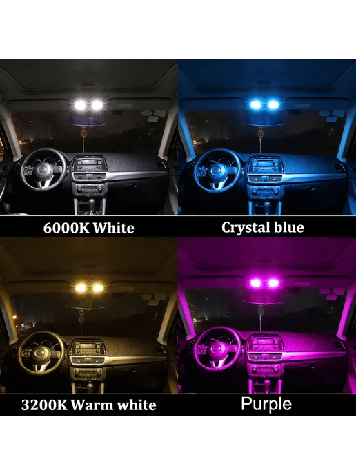 BMTxms 6000K White LED Внутреннее освещение Spider (95-05) 7PCS, 7 шт, фото 5