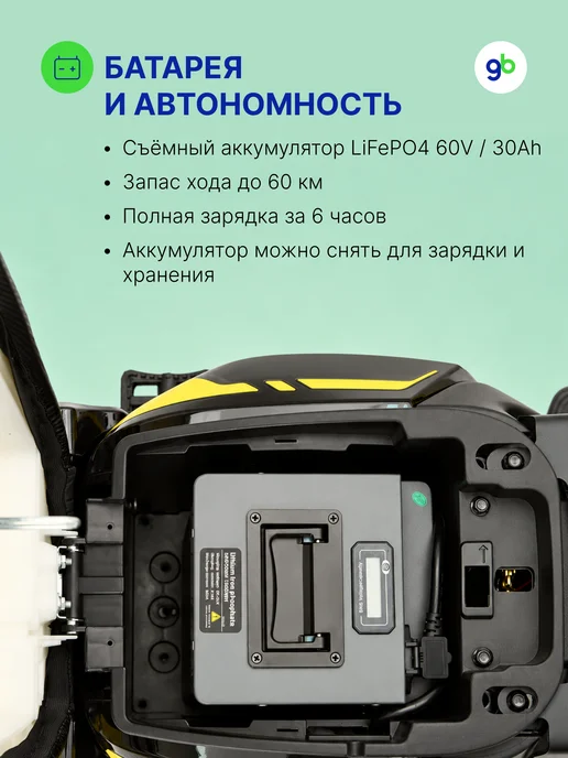 Электровелосипед Minako TITAN 2.0 2025 60V 30Ah (железо-фосфатная АКБ), 1500 Вт, фото 2