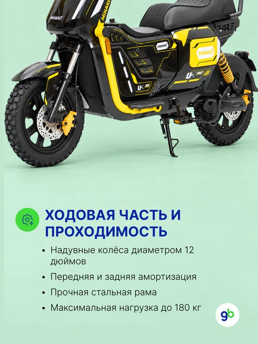 Электровелосипед Minako TITAN 2.0 2025 60V 30Ah (железо-фосфатная АКБ), 1500 Вт, фото 5