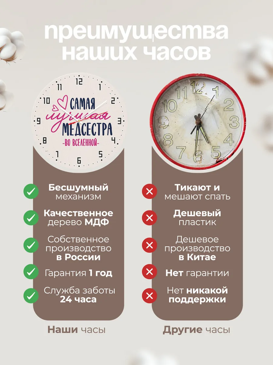 Часы настенные "Самая лучшая медсестра во вселенной" — фото 2
