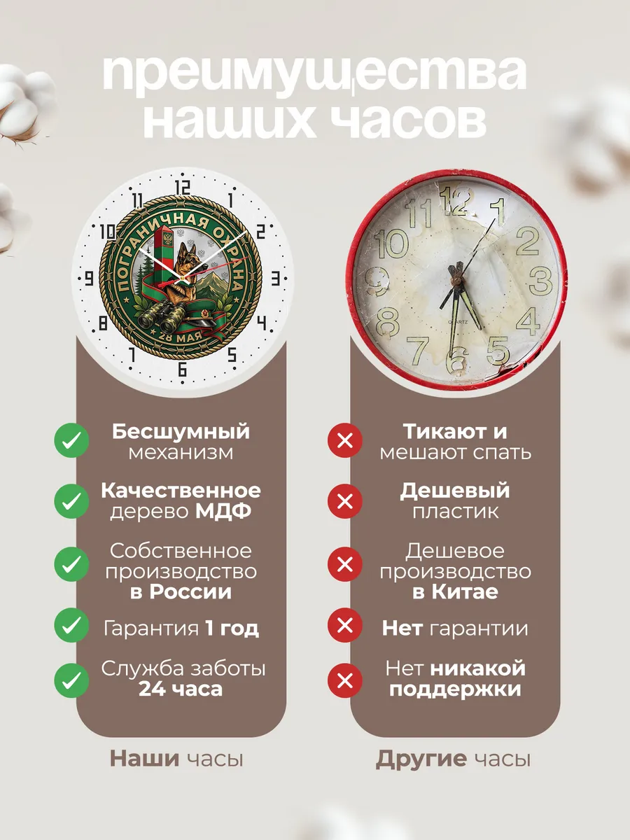 Часы настенные "Овчарка военная эмблема собака" — фото 2