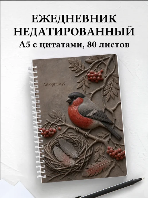 Ежедневник недатированный Снегирь с мотивирующими цитатами