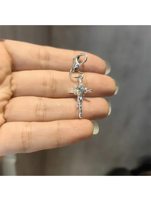 SMATLELF 1 Шт. Подвески для обуви Diamond cross, 1 шт