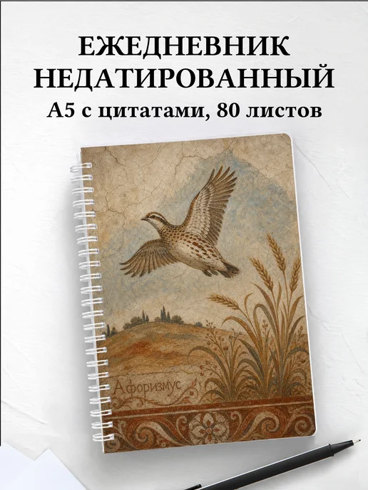 Ежедневник недатированный Куропатка с мотивирующими цитатами